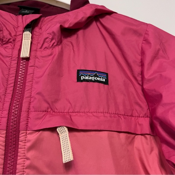 Patagonia Girls Quartzsite Jacket Hooded Pink Size Large 12 Outdoor Lightweight - Picture 8 of 16